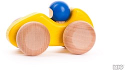 Bajo Holz-Rennauto gelb - nachhaltiges Spielzeugauto für Kinder
