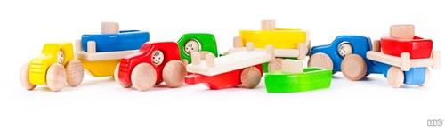 Bajo Holz 4x4 Spielzeugauto mit Anhänger und Boot - grün-3
