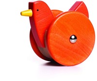 Nachziehtier Ziehtier Holzspielzeug Motorikspielzeug - wippendes Huhn blau