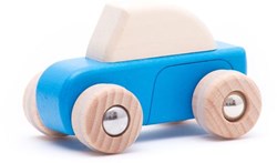 Bajo Holz Pullback Auto blau - nachhaltiges Spielzeugauto