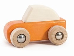 Bajo Holz Pullback Auto orange - nachhaltiges Spielzeugauto