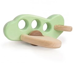 Bajo avion en bois menthe - jouet avion durable