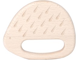 Bajo anneau de dentition bois hérisson - jouet de dentition bébé bois