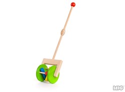 Bajo hochet pousseur en bois - jouet éducatif en bois pour bébé