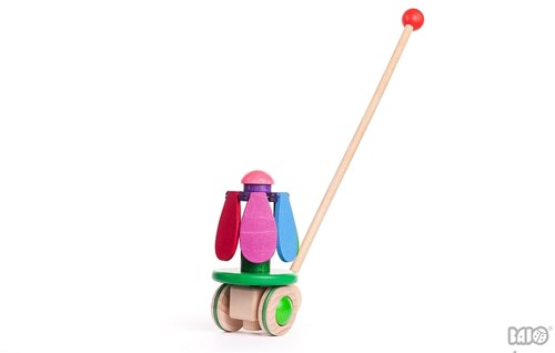 Bajo Holzspielzeug Flower Rainbow - bunte Blume am Stab-3