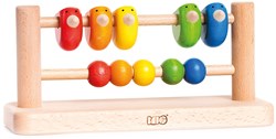 Bajo Abacus en Bois avec Oiseaux - Jouet Éducatif - 10 Perles Colorées