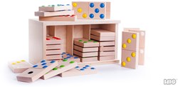 Bajo Domino XXL blocs de dominos en bois jouet éducatif enfants