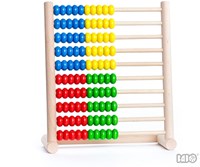 Bajo boulier en bois coloré - jouet éducatif avec 100 perles-3