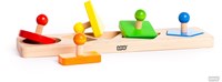 Bajo puzzle en bois formes jouet éducatif - 5 pièces formes-2