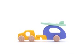 Bajo Holz 4WD Auto mit Wohnwagen - nachhaltiges Spielzeug für Kinder