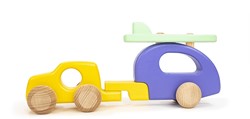 Voiture 4x4 en bois Bajo avec camping-car