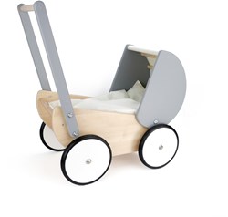 Bajo Houten Poppenwagen - Grijs