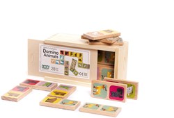Bajo domino en bois animaux - jouet éducatif pour enfants
