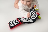 Mom's Care jouet bébé livre d'activités doux rouge sensoriel-3