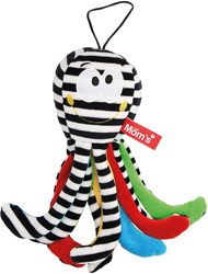 Mom's Care Babyspielzeug schwarz-weißer Oktopus mit Clip und Glöckchen
