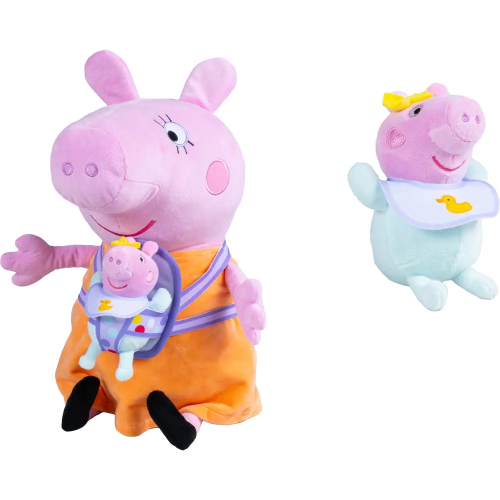 Simba Peppa Pig Kuscheltier Mama Wutz mit Baby Evie 33cm Plüschspielzeug