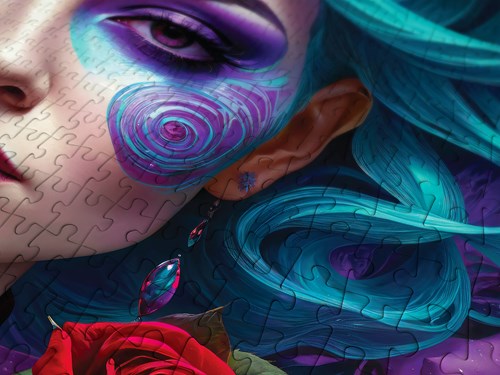 Enjoy Puzzle Gothic Flowers Portrait (1000)-2