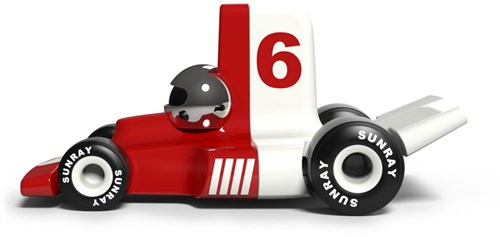 Playforever voiture de course Verve Velocita Jean rouge jouet