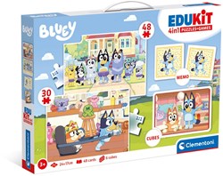 Clementoni - Jeu éducatif Bluey 4 en 1 - Puzzle et jeu de mémoire