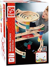 Hape E6035 - Murmel-Set, Quadrilla, 50 Stück inkl. Aufbewahrungstasche, ab 4 Jahren, mehrfarbig