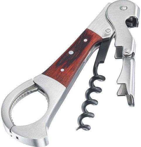 Westmark Kellnermesser mit Flaschenöffner und Holzgriff - Weinaccessoire
