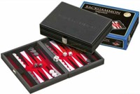 Philos Backgammon-Koffer Tinos magnetisch (rot)
