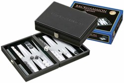 Philos Backgammon-Hülle Tinos magnetisch (grau)