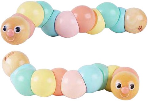 Classic World chenille articulée en bois - jouet coloré pour tout-petits-3