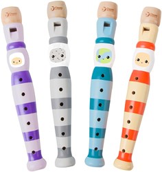 Classic World Holzspielzeugflöte für Kinder - bunte FSC Holzflöte