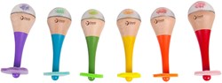 Classic World maracas en bois arc-en-ciel - jouet musical pour enfants