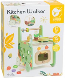 Classic World Holz Lauflernwagen Küche - Lernspielzeug 15-teilig