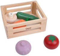 Classic World caisse de légumes en bois jouet pour enfants-3