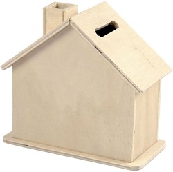 Creativ Company Holz Spardose Haus - Bastelspielzeug für Kinder