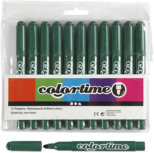 Creativ Company Filzstifte grün 12 Stück - Kinderstifte 5 mm