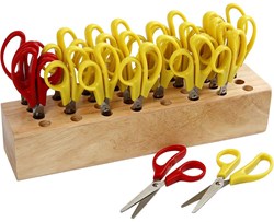 Creativ Company Kinderscheren Set mit Scherenblock - Bastelschere 24 Stück
