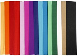 Creativ Company Krepppapier Bastelset Grundfarben 15 Bögen Multicolor