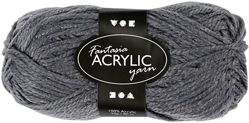 Acrylgaren, Grijs, 50gr, 80m