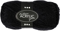 Acrylgaren, Zwart, 50gr, 80m