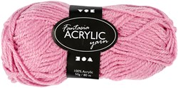 Acrylgaren, Roze, 50gr, 80m