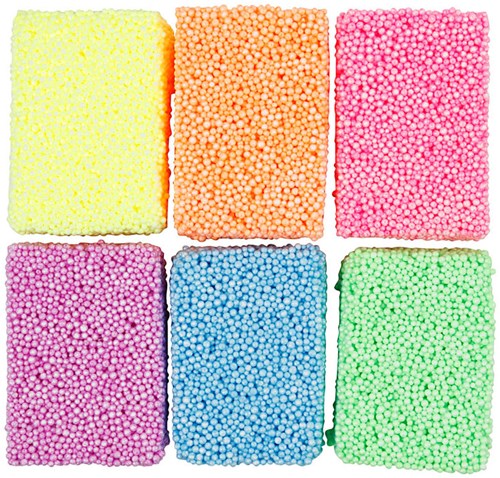 Creativ Company Knete Set Neonfarben 6x10 gr Soft Foam Modelliermasse-2