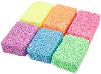 Creativ Company Knete Set Neonfarben 6x10 gr Soft Foam Modelliermasse-3
