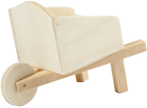 Creativ Company brouette jouet en bois mini multicolore 11cm-2