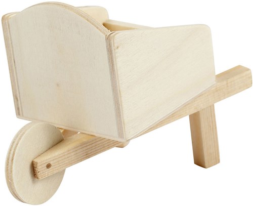 Creativ Company brouette jouet en bois mini multicolore 11cm-3