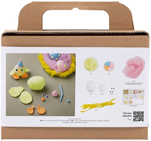 Creativ Company Mini Hobbyset Modellieren Silk Clay Ostern Bastelset-3