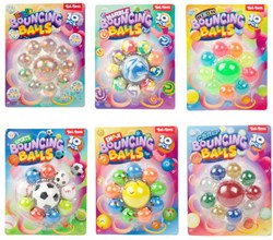 Toi-Toys balles rebondissantes jouet coloré 10 pièces