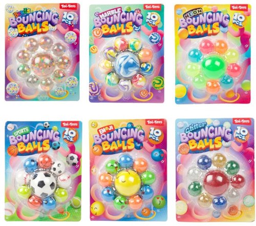 Toi-Toys Bouncing Balls Set buntes Spielzeug 10 Stück