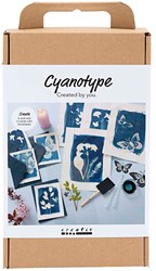 Creativ Company kit cyanotype bleu loisirs créatifs kit empreinte soleil