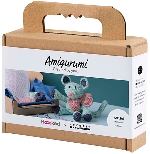 Creativ Company Häkelset Amigurumi Maus mint - kreatives Spielzeug-3