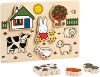 Bambolino Toys puzzle en bois Miffy ferme jouet éducatif pour tout-petits-3