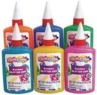 Colorations Glitzerkleber Bastelset - 6 Regenbogenfarben 118ml-2